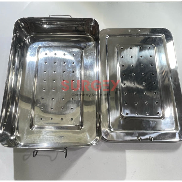 Premium Sterilizing Tray with Cover German Stainless