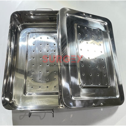Premium Sterilizing Tray with Cover German Stainless