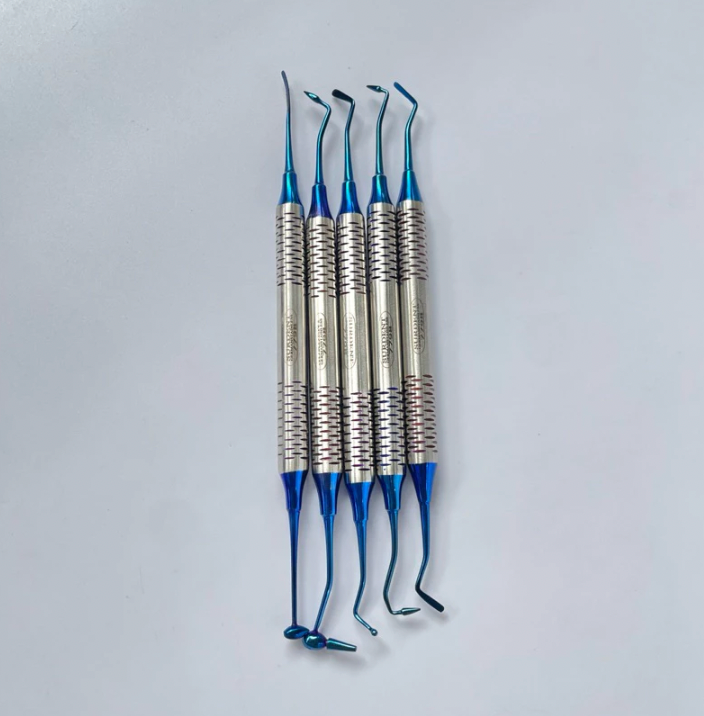 Resto Instruments Teflon Coated Resto Instruments set of 5 pcs – SURGEX INSTRUMENTS