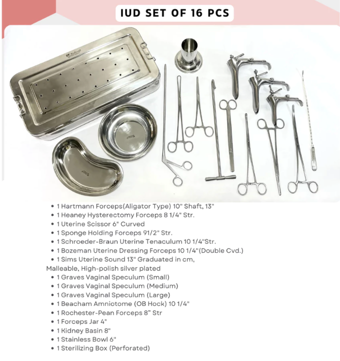 Intrauterine Device set of  16 pcs
