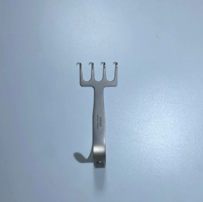 Premium Freeman Rake Retractor Sharp 4 Prong German Stainless