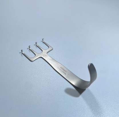 Premium Freeman Rake Retractor Sharp 4 Prong German Stainless