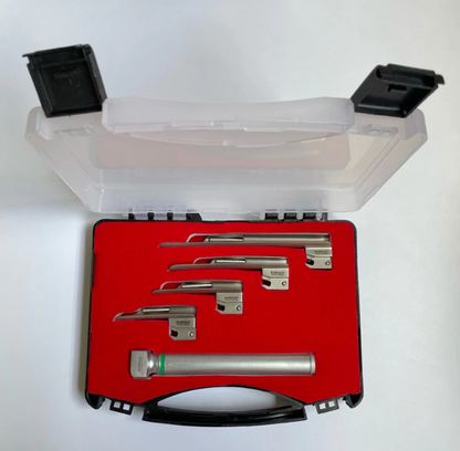 Premium Laryngoscope Fiber Optic 4 Blades Adult and Pedia German Stainless