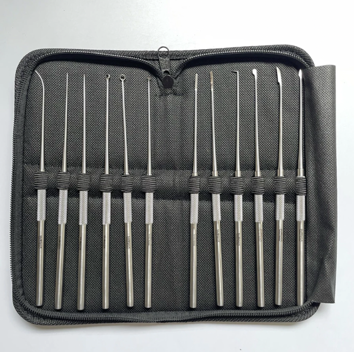 Premium Tympanoplasty Set With Case - Consisting of 12 Instruments German Stainless