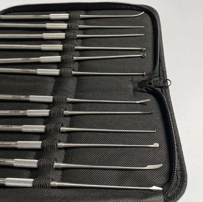 Premium Tympanoplasty Set With Case - Consisting of 12 Instruments German Stainless