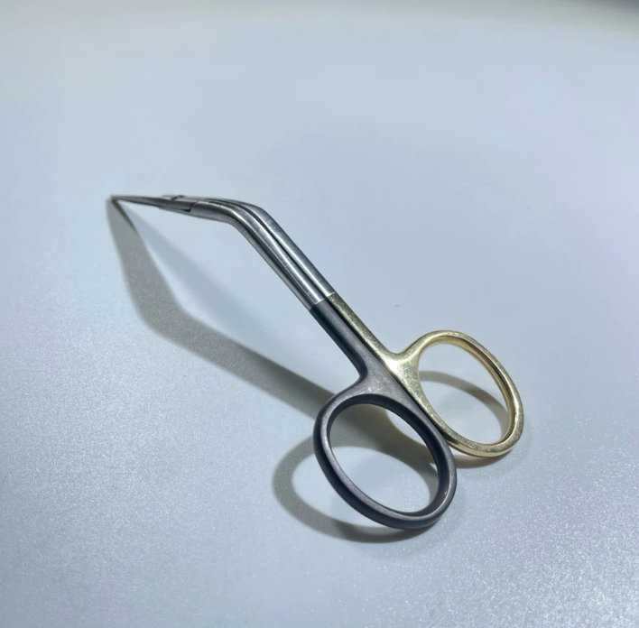 Premium Fomon Scissor One Blade Serrated Super Cut German Stainless