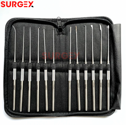 Premium Tympanoplasty Set With Case - Consisting of 12 Instruments German Stainless