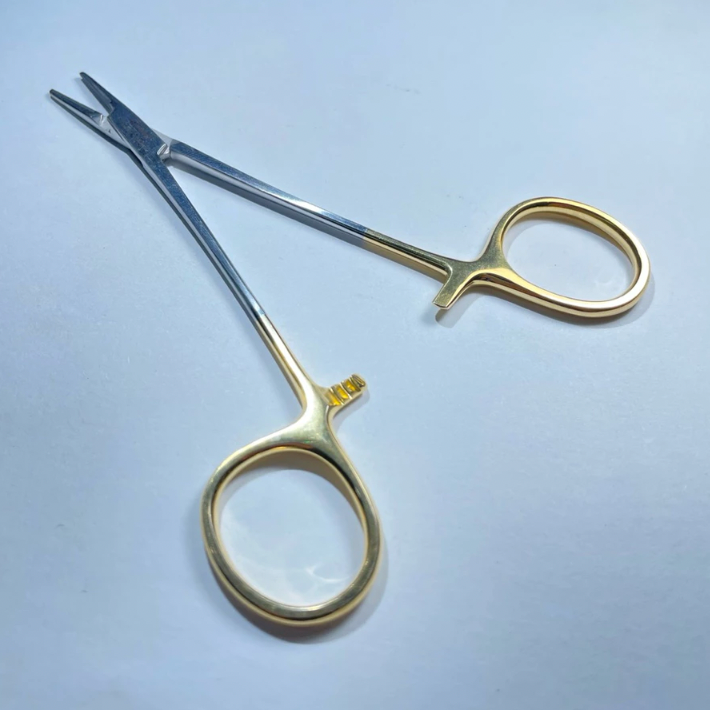 Premium Nagata Needle Holder Gold German Stainless