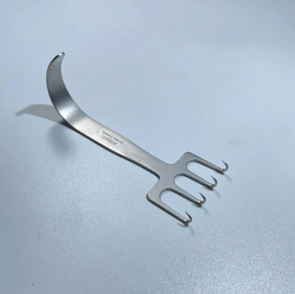 Premium Freeman Rake Retractor Sharp 4 Prong German Stainless