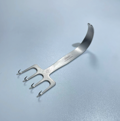 Premium Freeman Rake Retractor Sharp 4 Prong German Stainless