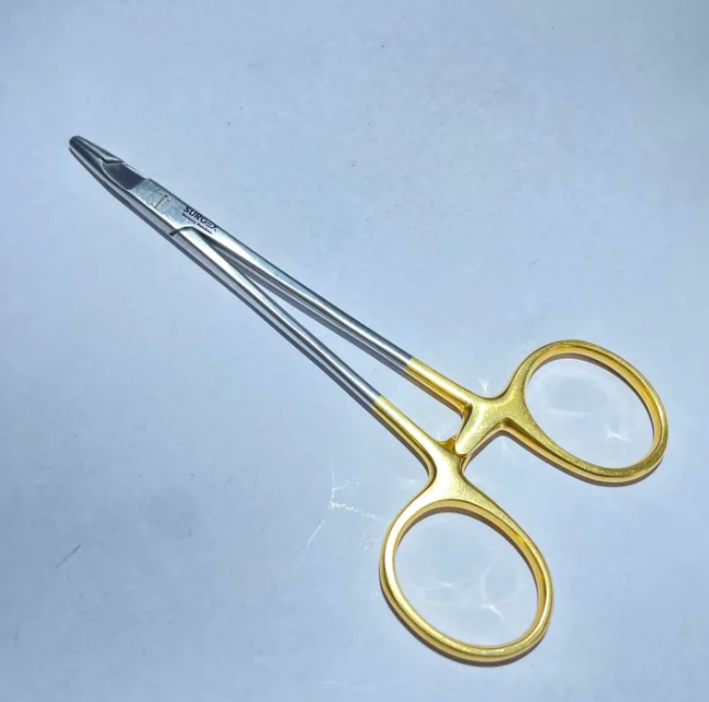 Olsen-mayo Hegar Needle Holder Gold Handle 7.5''