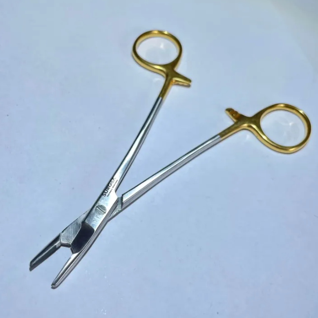 Olsen-mayo Hegar Needle Holder Gold Handle 7.5''